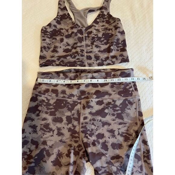New Mono B tie dye purple mauve exercise set sports bra and shorts - Picture 8 of 11